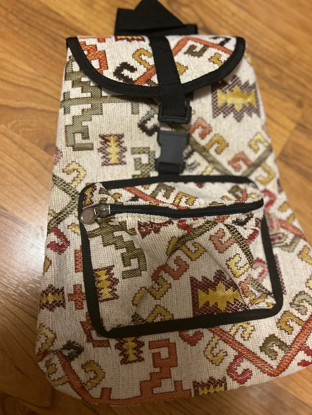 Aztec Woven Patterned Women’s Backpack — Made in Greece